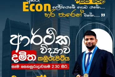උසස් පෙළ ආර්ථික විද්යාව – 2024